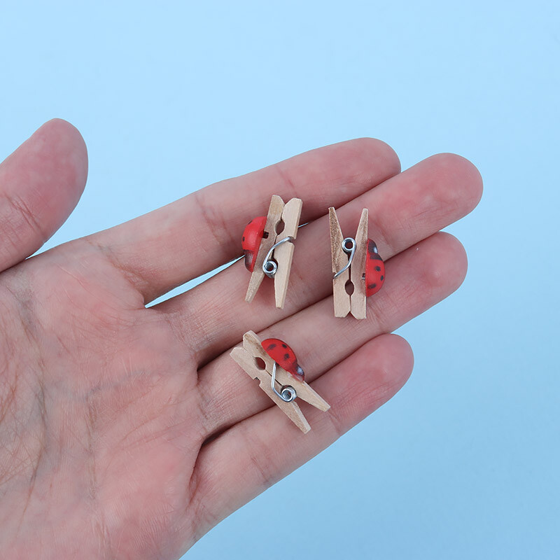 گیره چوبی طرح کفشدوزک بسته 50 عددی