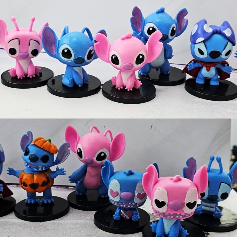 اکشن فیگور طرح Stitch & Angel کد 1879 بسته 10 عددی