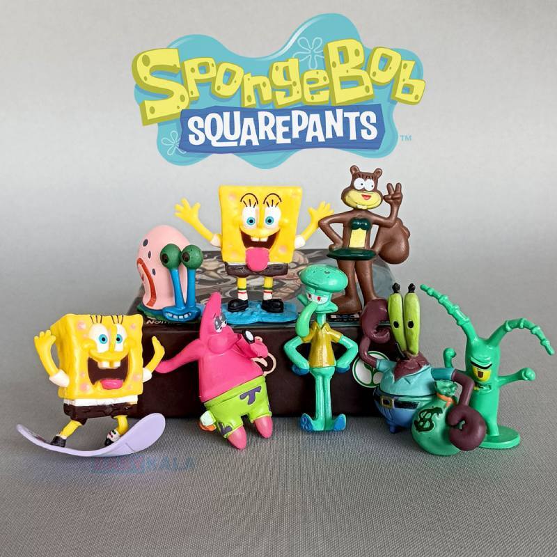 اکشن فیگور طرح شخصیت های باب اسفنجی کد 226 بسته 8 عددی