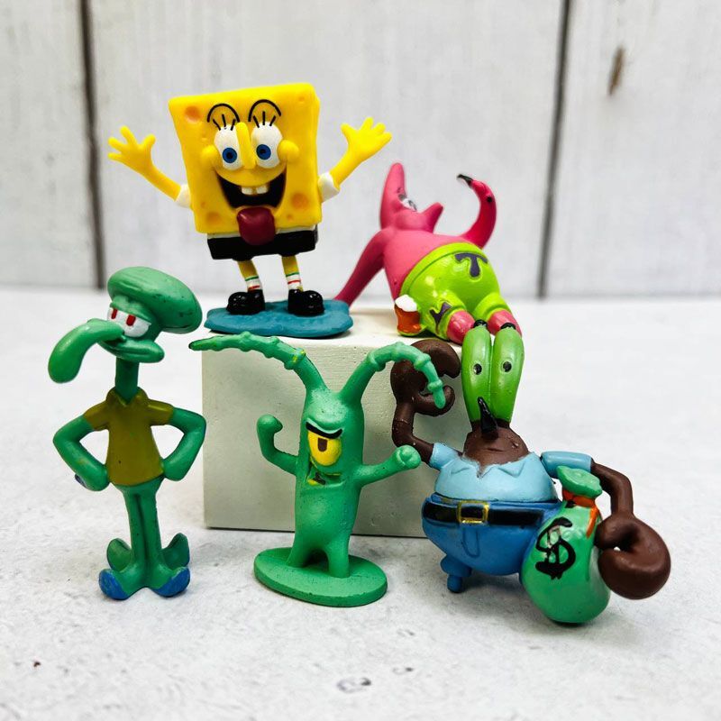 اکشن فیگور طرح شخصیت های باب اسفنجی کد 226 بسته 8 عددی
