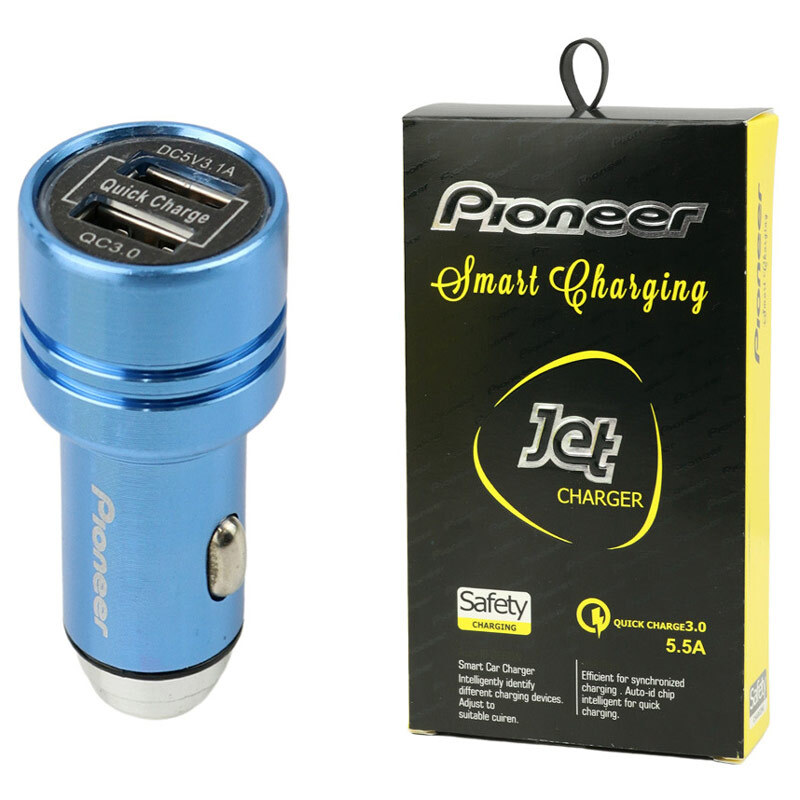 شارژر فندکی فست شارژ Pioneer Jet 3.1A QC3 PD