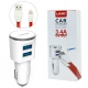 شارژر فندکی LDNIO DL-C29 3.4A HighCopy + کابل آیفونی