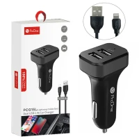 شارژر فندکی ProOne PCG15L 2.4A + کابل لایتنینگ