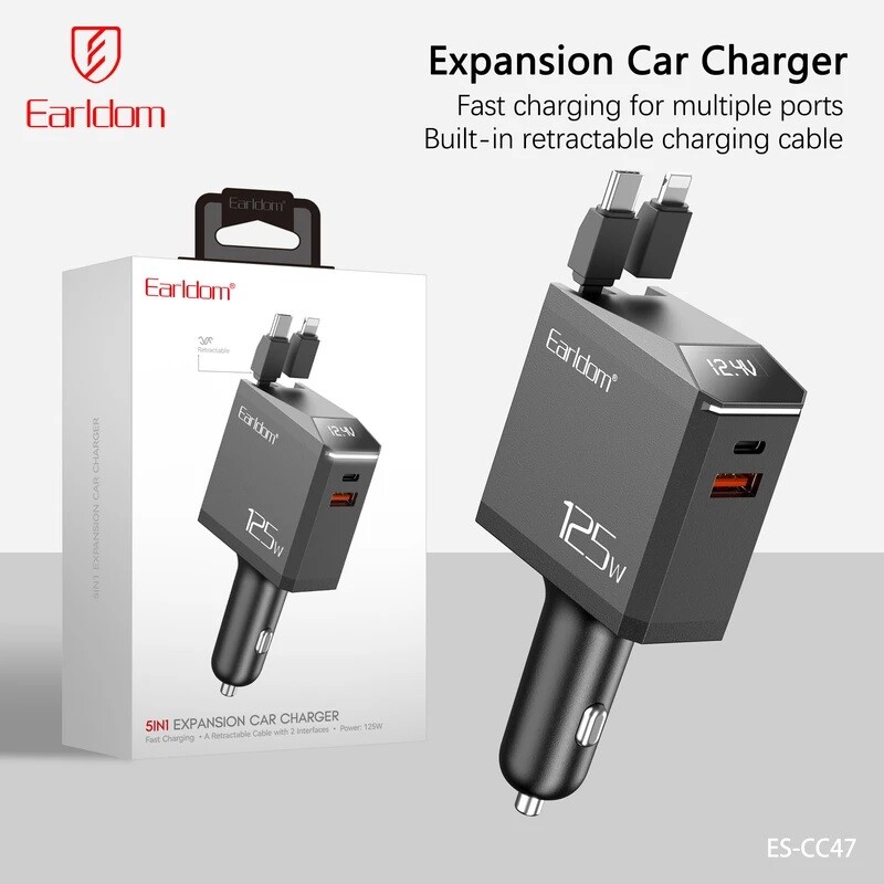 شارژر فندکی 65 وات ارلدام ES-CC47