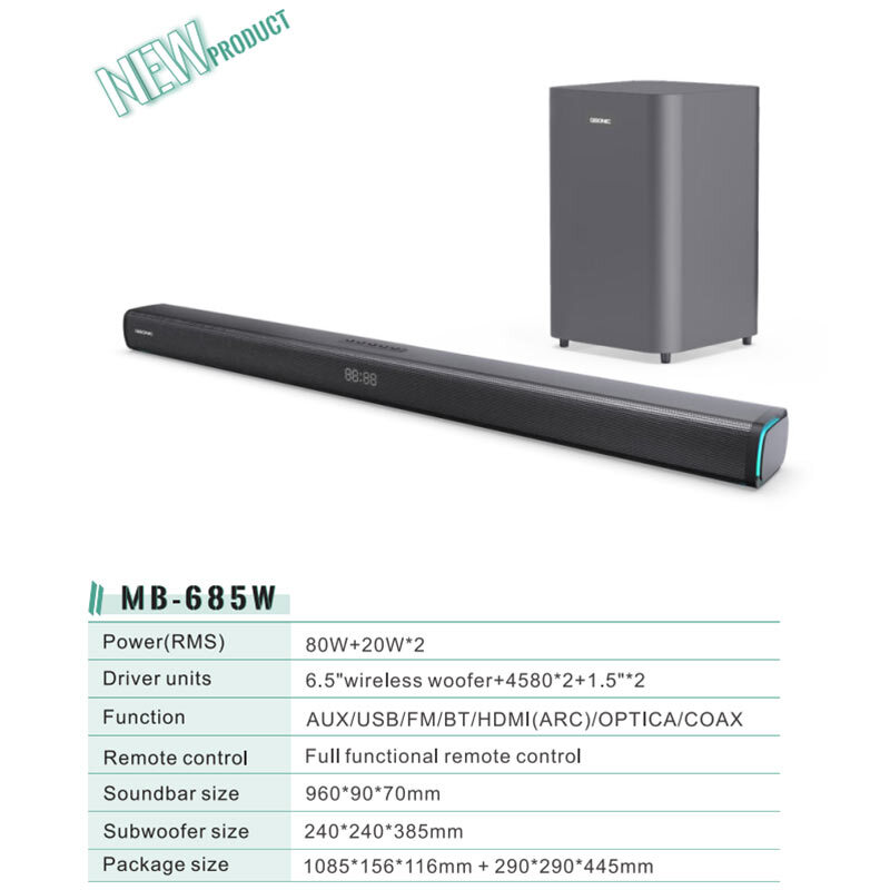 ساندبار کیو سونیک MB-685W