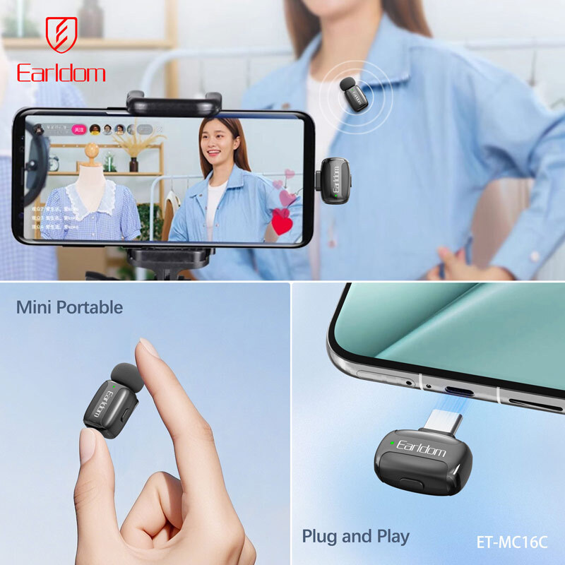 میکروفون یقه ای بی سیم Earldom ET-MC16C Type-C