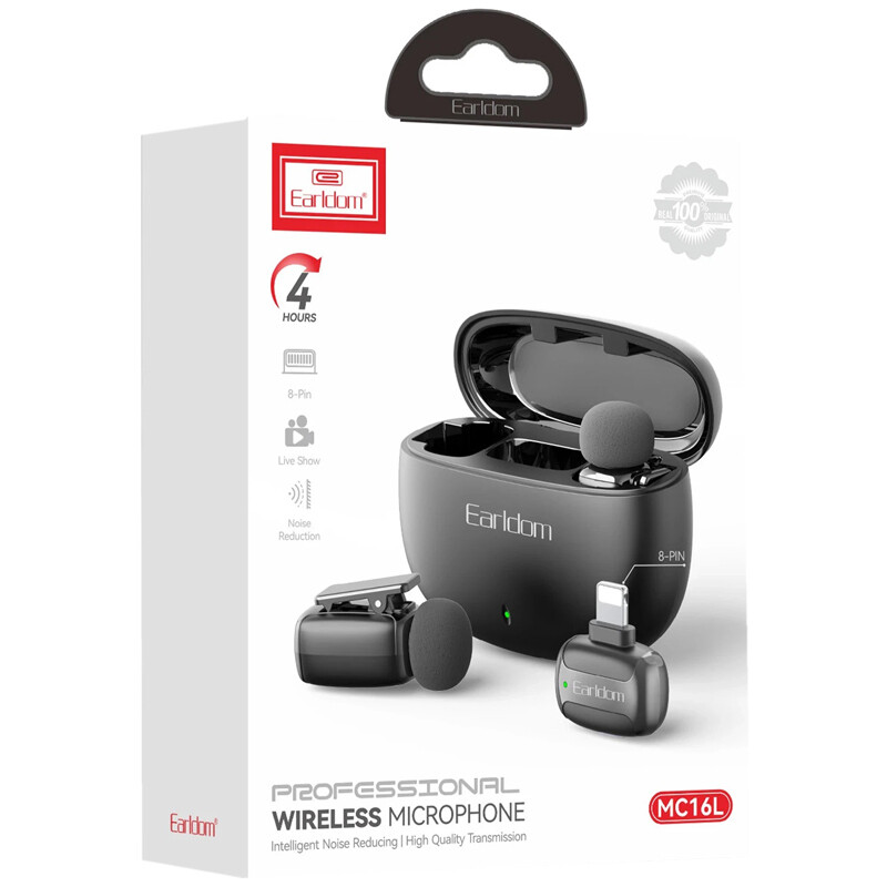 میکروفون یقه ای بی سیم Earldom ET-MC16L Lightning