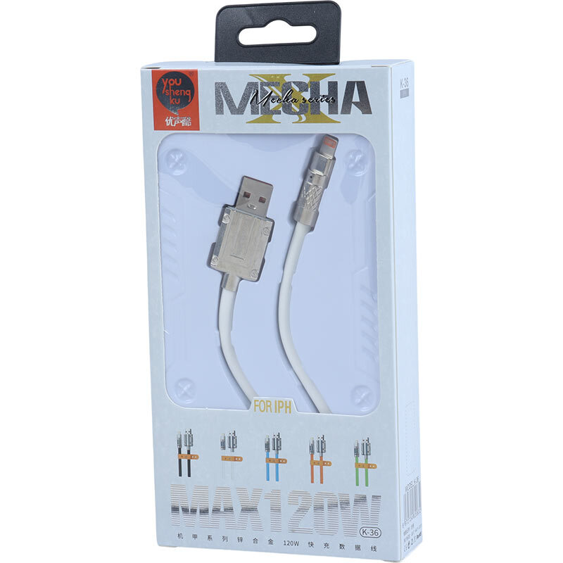 کابل لایتنینگ فست شارژ 6 آمپر You Shenq Ku K-36 طول 1متر