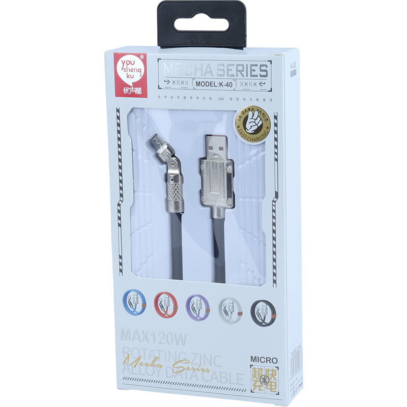 کابل میکرو یو اس بی فست شارژ 6 آمپر You Shenq Ku K-40 طول 1 متر