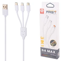 کابل سه سر فست شارژ 6 آمپر You Shenq Ku K-89 طول 1 متر