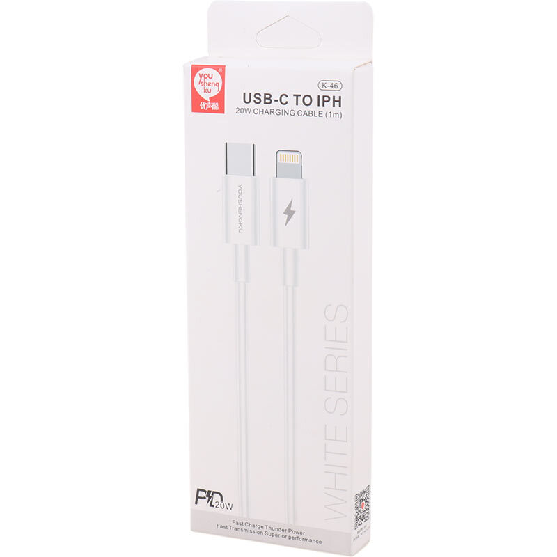کابل تایپ سی به لایتنینگ فست شارژ 20 وات You Shenq Ku K-46 طول 1 متر