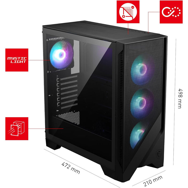 کیس کامپیوتر ام اس آی MSI MAG FORGE 321 RAIRFLOW