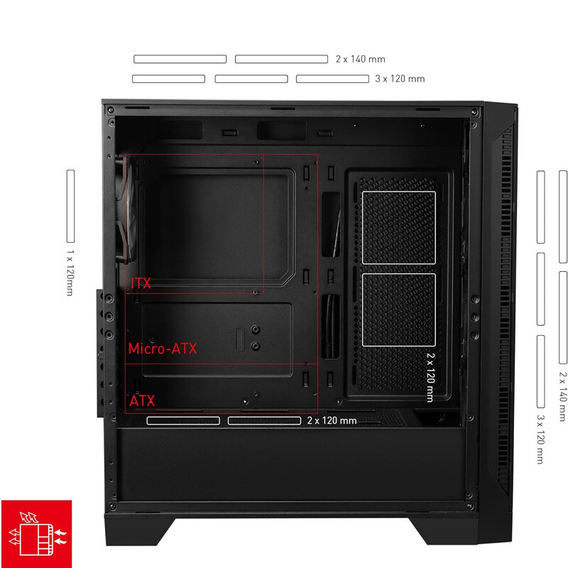 کیس کامپیوتر ام اس آی MSI MAG FORGE 321 RAIRFLOW