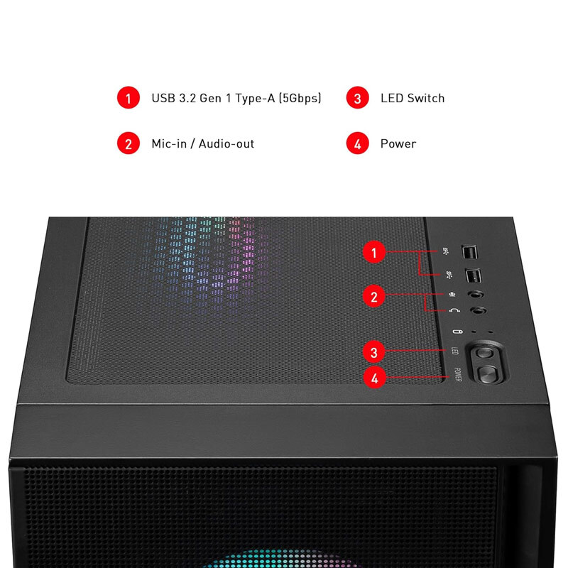 کیس کامپیوتر ام اس آی MSI MAG FORGE 321 RAIRFLOW