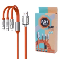 کابل سه سر فست شارژ 120 وات S-219 طول 1.2 متر