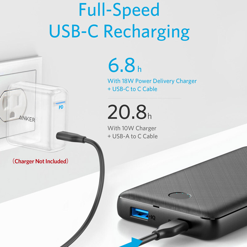 پاور بانک فست شارژ انکر PowerCore Metro Essential A1287 PD 20W ظرفیت 20000 میلی آمپر ساعت