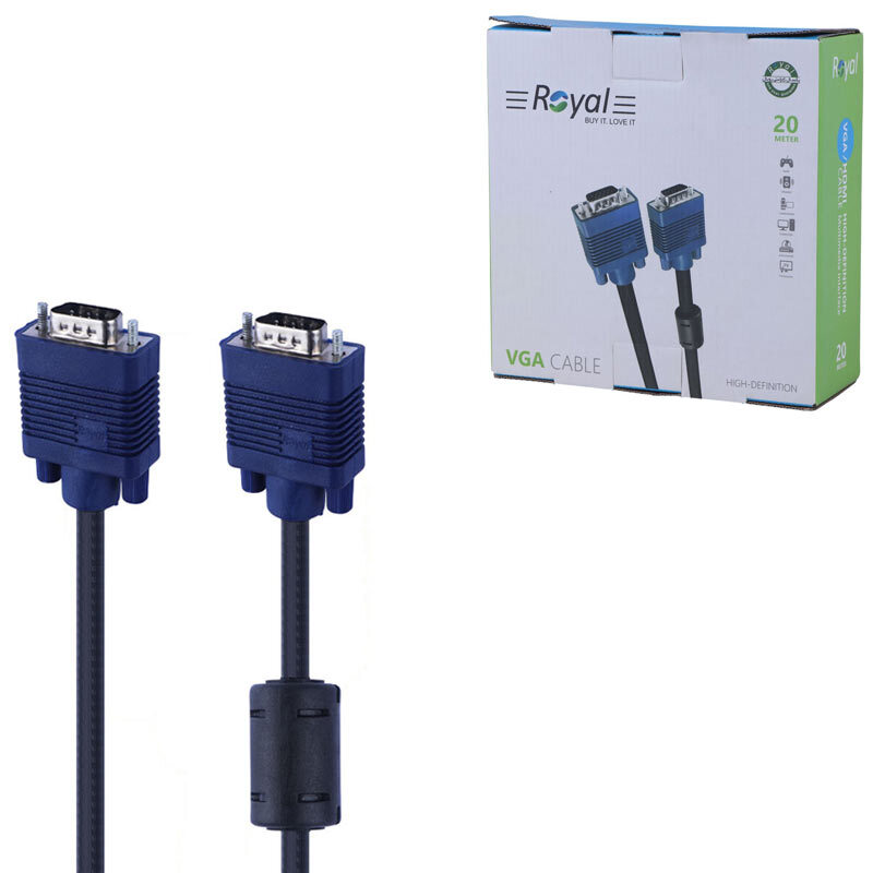 کابل VGA 3+4 رویال Royal طول 20 متر