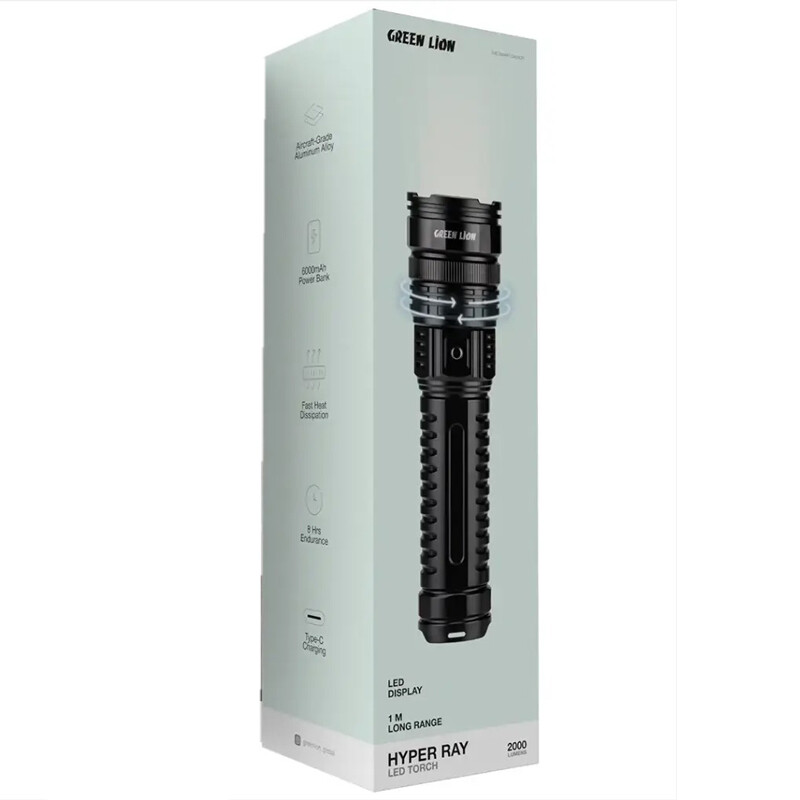 چراغ قوه شارژی Green Lion Hyper Ray