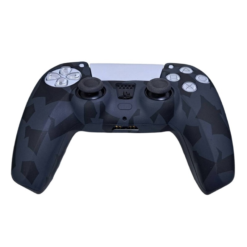 روکش دسته بازی PS5 طرح چریکی مشکی طوسی کد 6