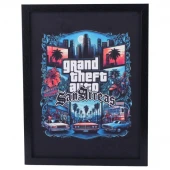 تابلو شاسی طرح Grand Theft Auto San Andreas سایز 33*43 سانتی متر