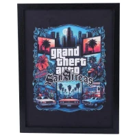 تابلو شاسی طرح Grand Theft Auto San Andreas سایز 33*43 سانتی متر
