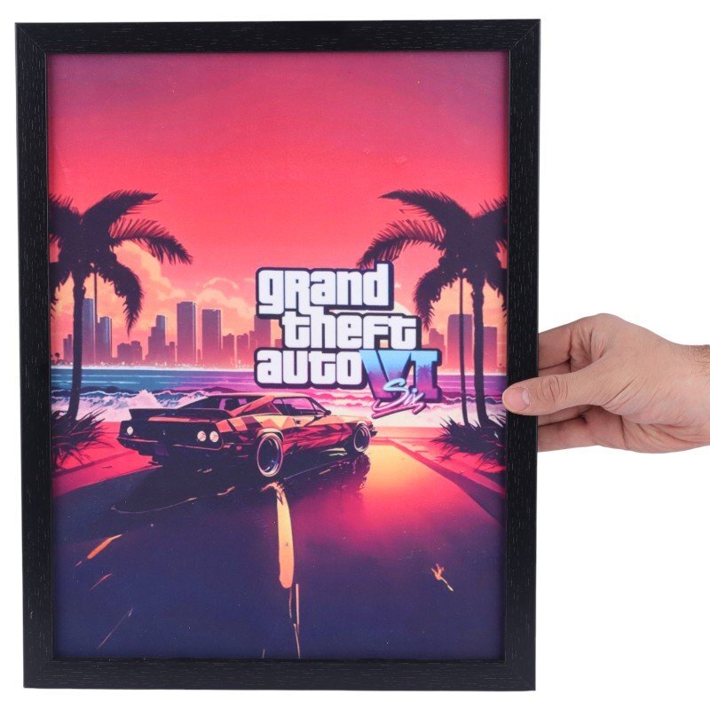 تابلو شاسی طرح Grand Theft Auto VI سایز 33*43 سانتی متر