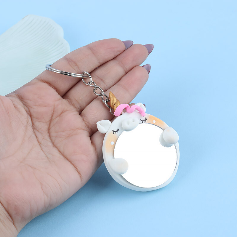 جاکلیدی آینه دار طرح اسب تک شاخ