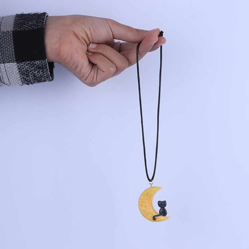 آویز ماشین طرح گربه و ماه