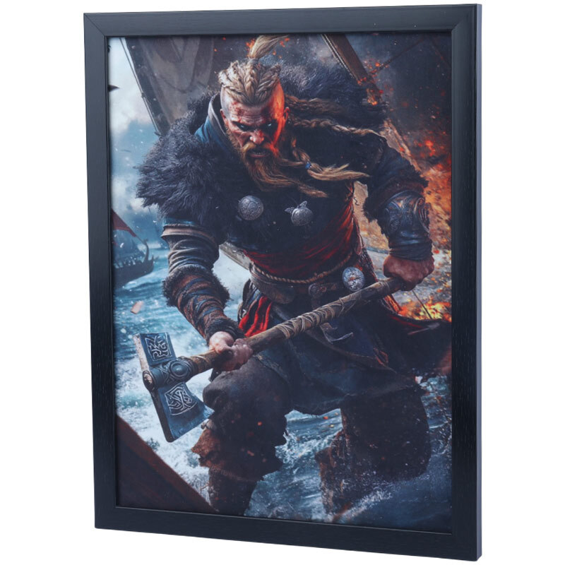 تابلو شاسی طرح Assassins Creed Valhalla سایز 33*43 سانتی متر کد 2