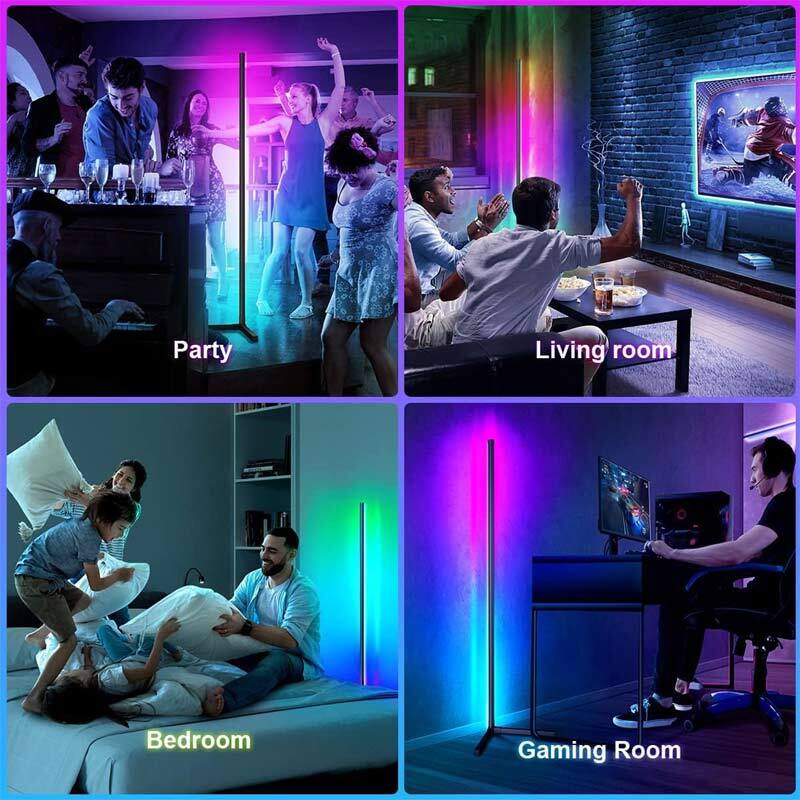 نور ثابت ایستاده RGB APP طول 1.25 متر
