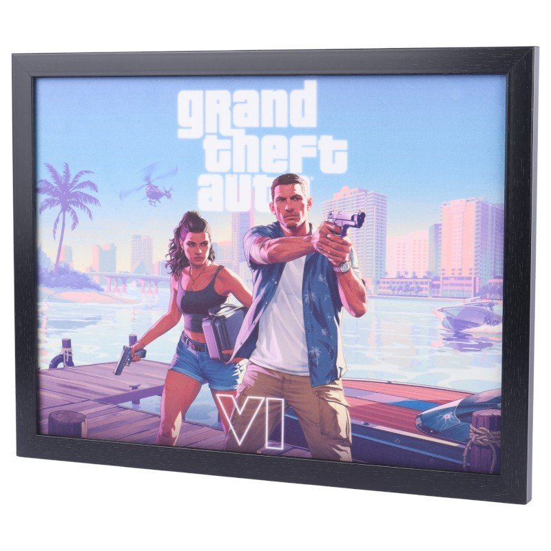 تابلو شاسی طرح GTA VI سایز 33*43 سانتی متر کد 2