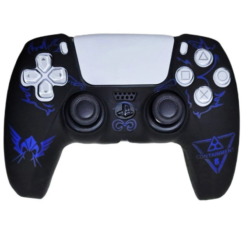روکش دسته بازی Deadskull PS5 طرح Containment زمینه مشکی آبی