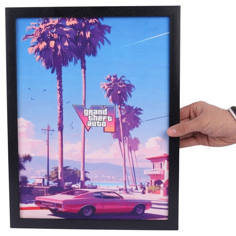 تابلو شاسی طرح Grand Theft Auto VI سایز 33*43 سانتی متر کد 2