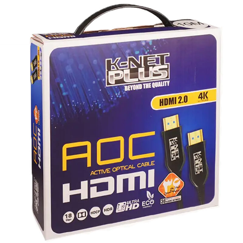 کابل HDMI 4K فیبر نوری کی نت پلاس KP-A145 طول 30 متر