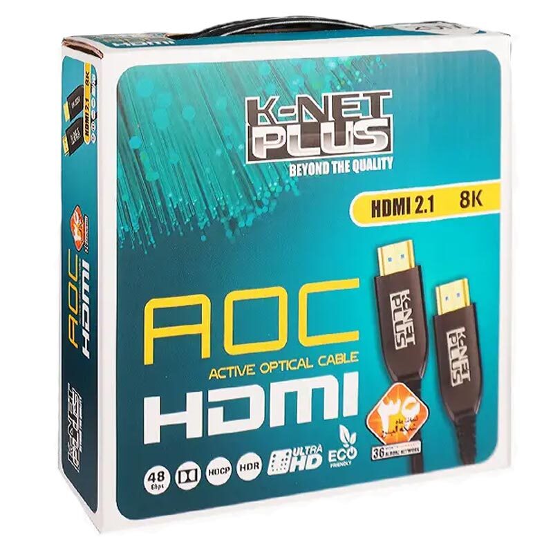 کابل HDMI 8K فیبر نوری کی نت پلاس KP-A161 طول 30 متر