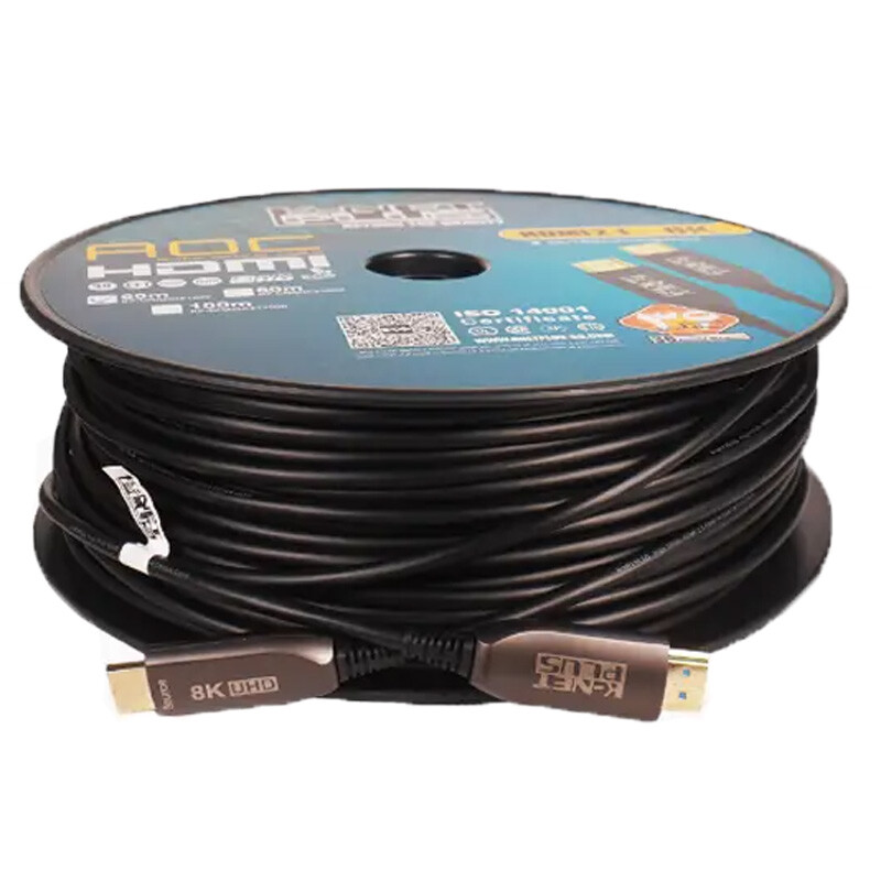 کابل HDMI 8K فیبر نوری کی نت پلاس KP-A164 طول 60 متر