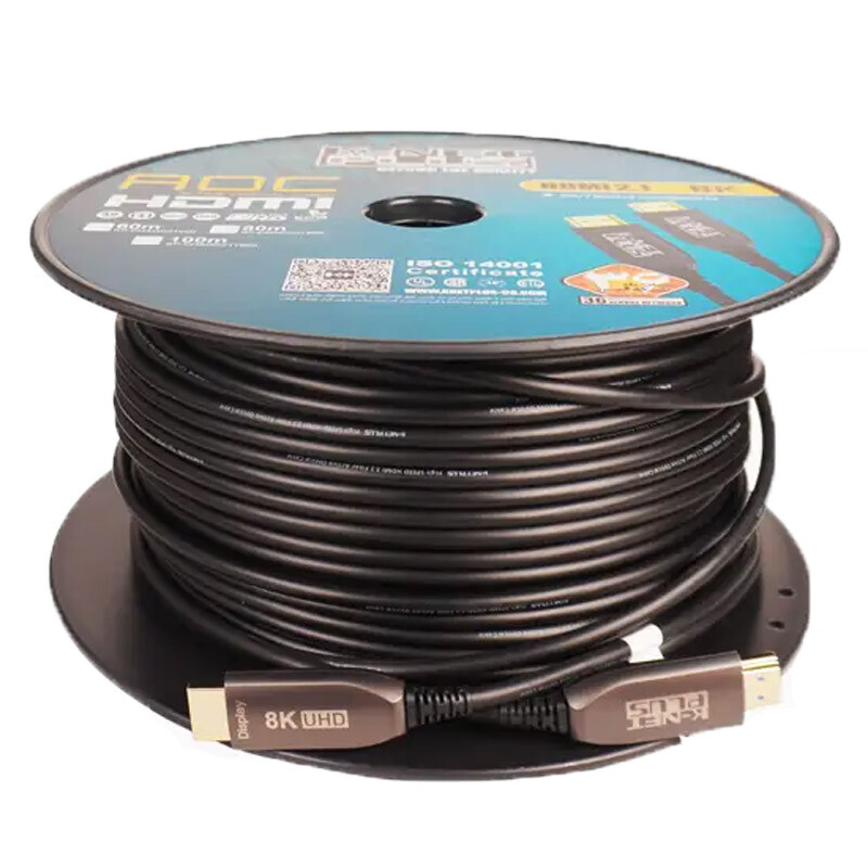 کابل HDMI 8K فیبر نوری کی نت پلاس KP-A165 طول 80 متر