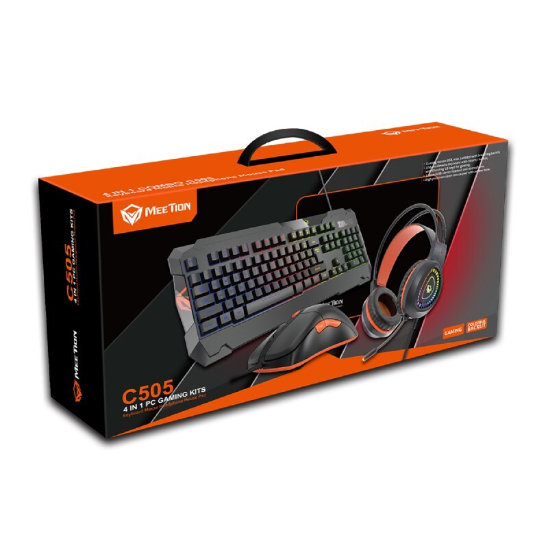 کیبورد و موس گیمینگ میشن C505 + هدست و پد موس
