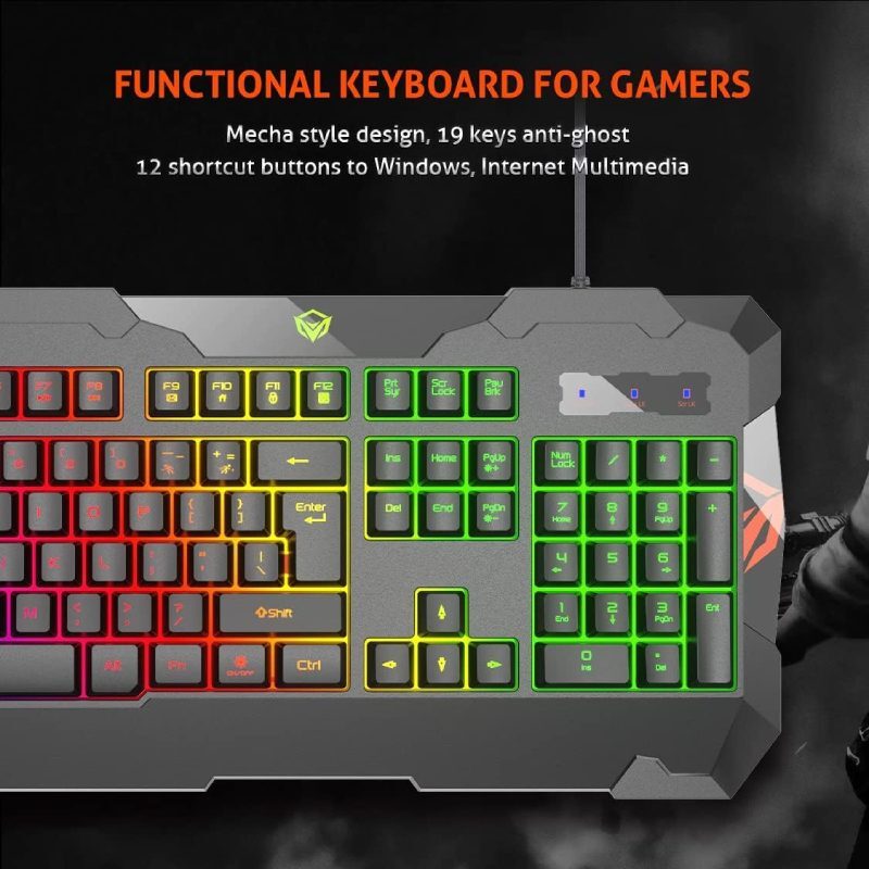 کیبورد و موس گیمینگ میشن C505 + هدست و پد موس