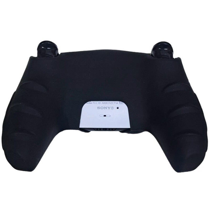 روکش دسته بازی PS5 استوپ دار زمینه مشکی آبی زرد