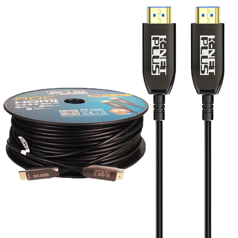 کابل HDMI 8K فیبر نوری کی نت پلاس KP-A164 طول 60 متر