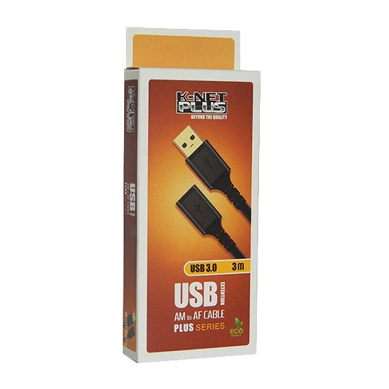 کابل افزایش طول USB3.0 کی نت پلاس KP-A36 طول 3 متر