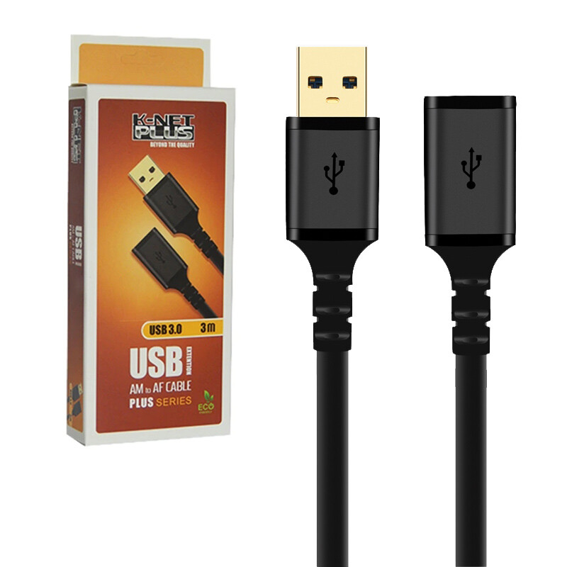 کابل افزایش طول USB3.0 کی نت پلاس KP-A36 طول 3 متر