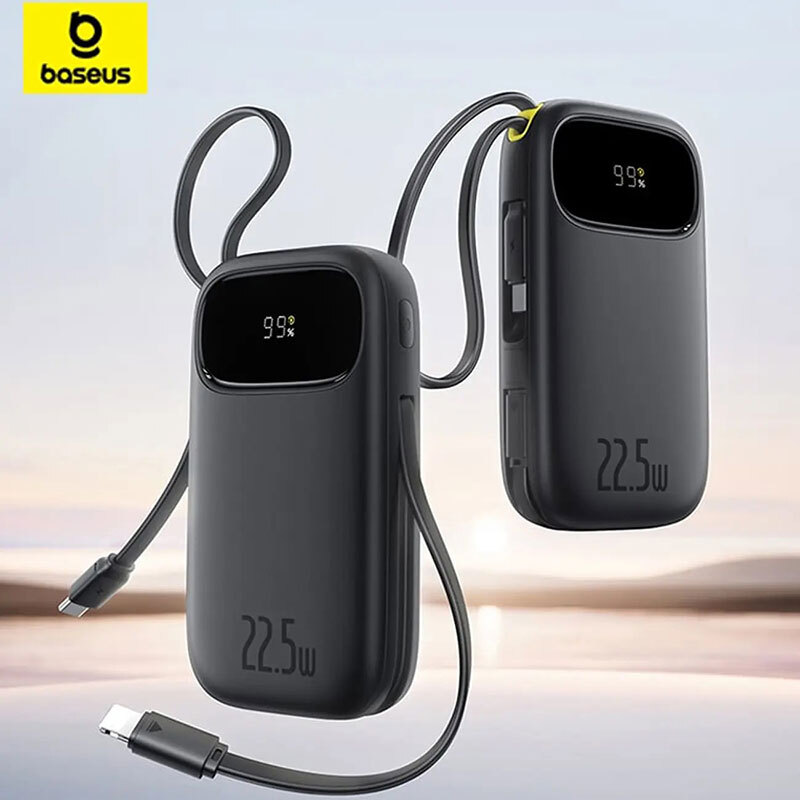 پاور بانک فست شارژ باسئوس QPOW3 P10082107123 PD 22.5W ظرفیت 20000 میلی آمپر ساعت