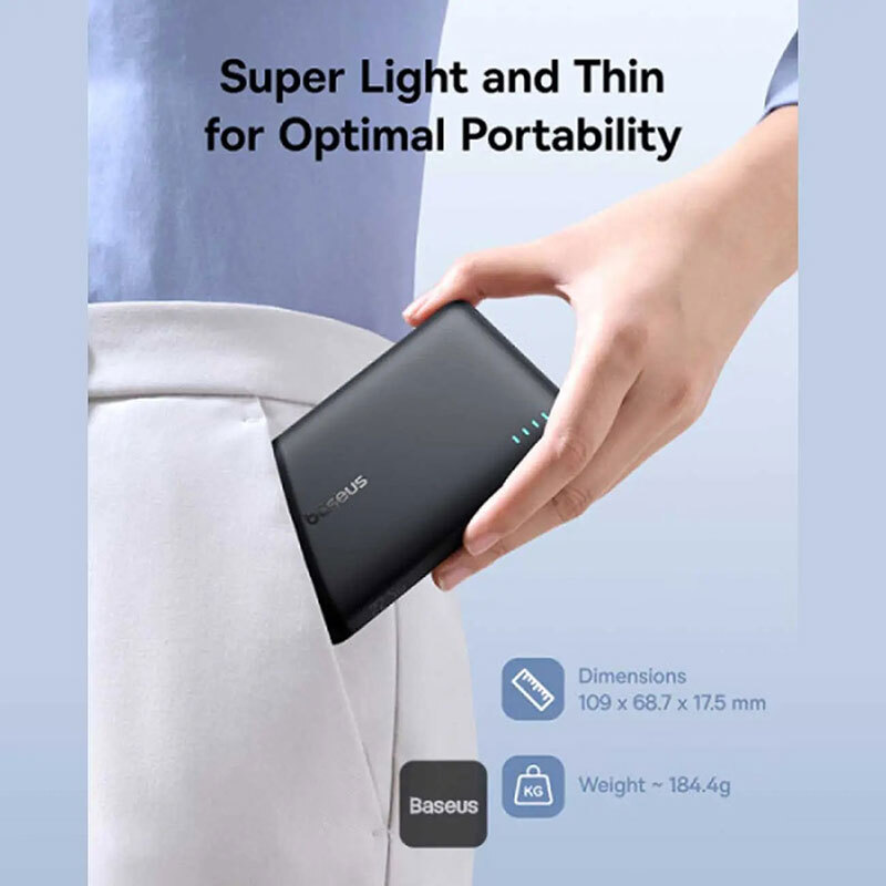 پاور بانک فست شارژ باسئوس EnerFill FP21 P1008210D PD 22.5W ظرفیت 10000 میلی آمپر ساعت