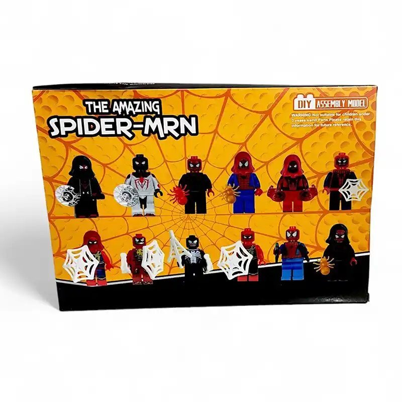 مینی فیگور شخصیت های اسپایدرمن Diy کد 22643 بسته 12 عددی
