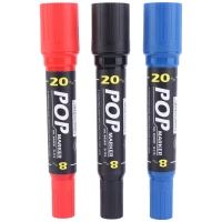 ماژیک معمولی دو سر کد G-115 بسته 6 عددی