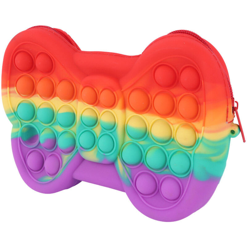 کیف فانتزی سیلیکونی پاپیتی طرح پروانه + بند آویز