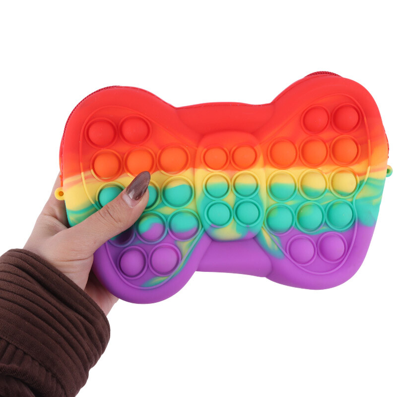 کیف فانتزی سیلیکونی پاپیتی طرح پروانه + بند آویز