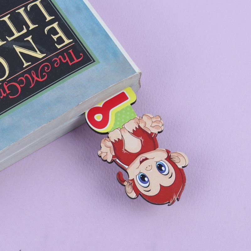 نشانگر کتاب چوبی رویال طرح میمون